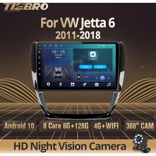 2DIN Android10.0 Car Radio For Volkswagen Jetta 6 2011-2018 GPS Navigation Stereo Receiver Auto Radio DSP Car Audio NO 2DIN DVD