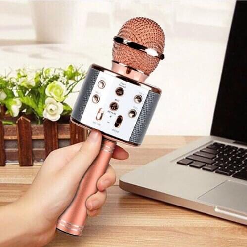 WS858 Wireless Bluetooth microphone Professional handheld microphone karaoke mic KTV Player Phone Microphone