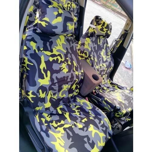 Şimika Camouflage Yellow Front And Rear Seat Service Case Quality Fabric