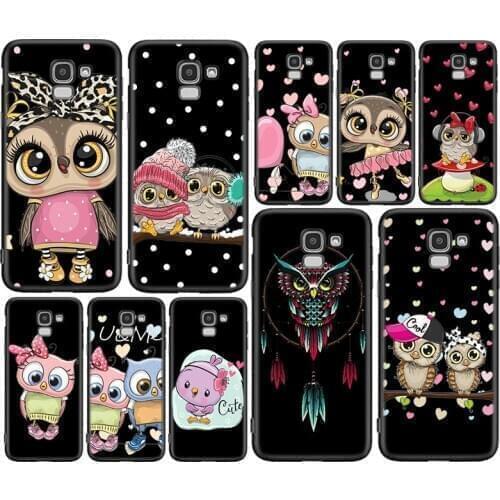 Lovely Animal Owl Cover For Samsung Galaxy J8 J7 Duo J6 J5 Prime J4 Plus J3 J2 Core 2018 2017 2016 Phone Case