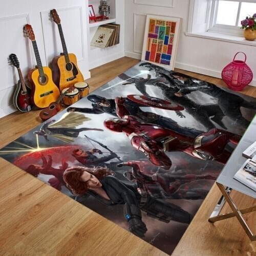 Multiple Sizes Baby Playmat Hero Carpet Mat Spiderman Iron Man Captain America Rug Birthday Gift Mats for Kids