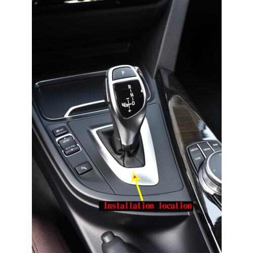 For BMW 1 series 2 series 3 series 4 series gear handle base decoration frame real carbon fiber red right peptide