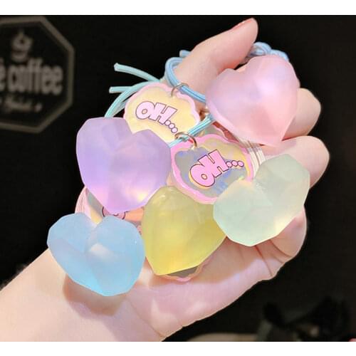 Dream Candy Girl Heart Tie Hair Rubber Band Hair Tie Hair Rope Net Red Love Small Fresh Head Rope Female Holster