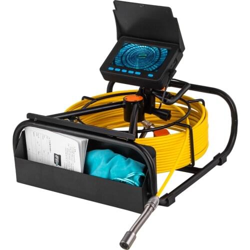 20m 17mm Lens Sewer Waterproof Camera Pipe Pipeline Drain Inspection Endoscope CCTV System with 4.3inch screen