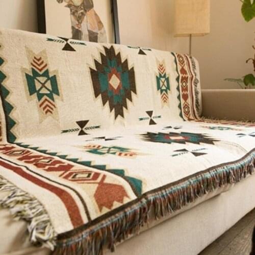 Hot Geometry Throw Blanket Sofa Decorative Slipcover On Sofa/Plane Travel Plaid Non-slip Stitching Blankets Bedspread Decorate
