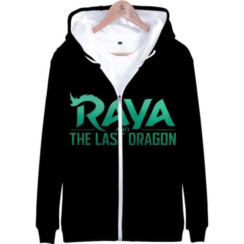 Raya and the Last Dragon Zipper Hoodies Men/Women Fashion 3D Long Sleeve Children Hooded Sweatshirt Anime Streetwear Pullover