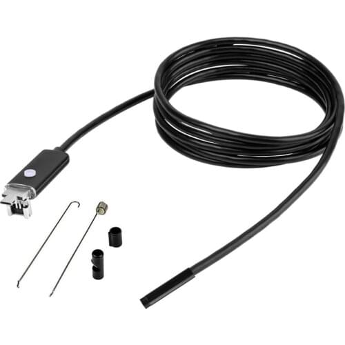 2M 5.5mm Exposure Light Automatic 2 In 1 Smartphone USB Endoscope Inspection Camera For Android 6 LED at Hard-to-Reach Areas