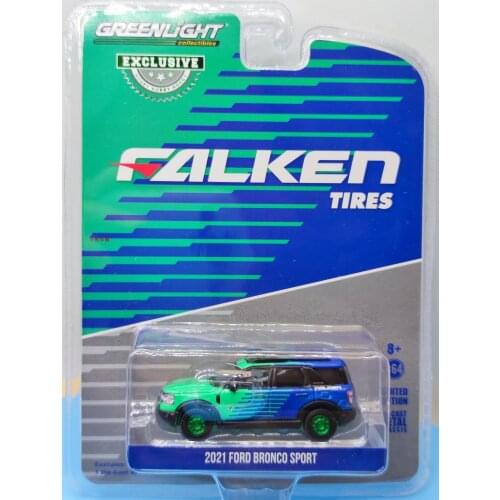 1/64 GreenLight 2021 Ford Bronco Sport FALKEN Green Collection of die-cast alloy car models