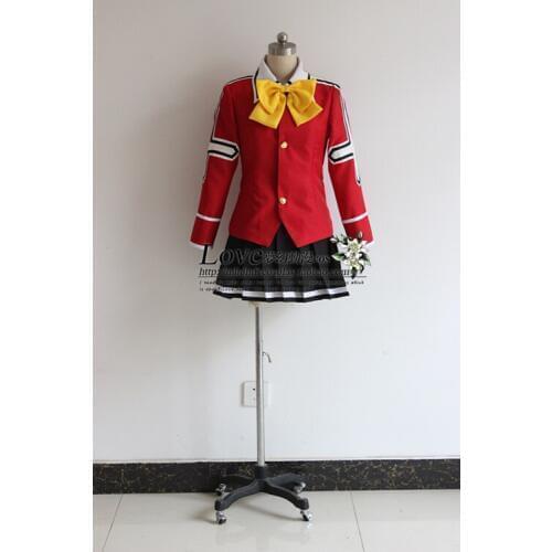 Fairy Tail Wendy Marvell Cosplay Costume School Uniform tops+skirt+tie free shipping