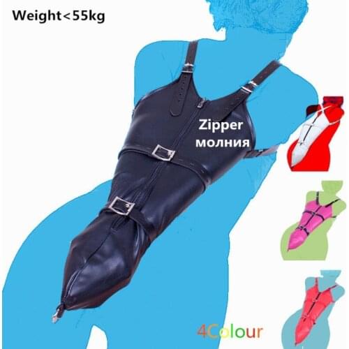 Leather Single Armbinder Over Shoulder Restraints Strap Gloves Sex Toys with Zipper for Adults Games Fetish Bdsm Bondage