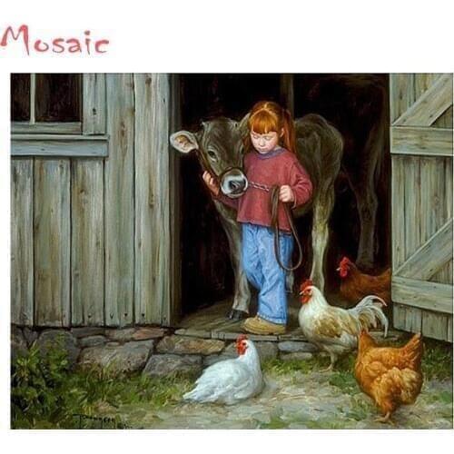 Round/square Diamond Embroidery farmhouse 5D DIY Diamond Painting cross stitch Diamond Mosaic bead Embroidery home decoration