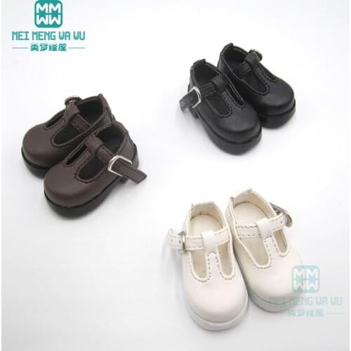5cm*2.6cm 1/6 BJD doll shoes YOSD MYOU Dollfie Synthetic Leather pu high-heeled shoes Shoes black white brown