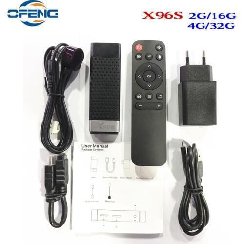 X96S Mini PC Android 8.1 TV Box Amlogic S905Y2 DDR4 4GB RAM 32GB ROM TV Stick 5G WiFi Bluetooth 4.2 4K HD Smart Media Player