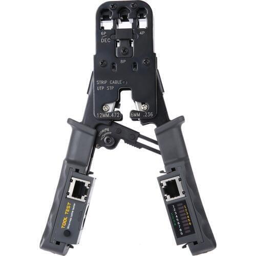 2 in 1 multitool RJ45 Network LAN Cable Crimper Pliers stripper Tool Cable Tester 6P/8P Wire Cutter Tool Test Crimping Pliers