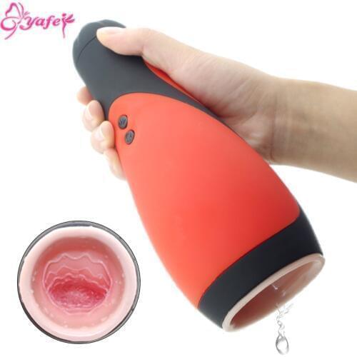 Powerful 30 Speeds Electric Vibrating Silicone Male Masturbator Cup With Tight Deep Throat Adult Pocket Sex Toys for Men