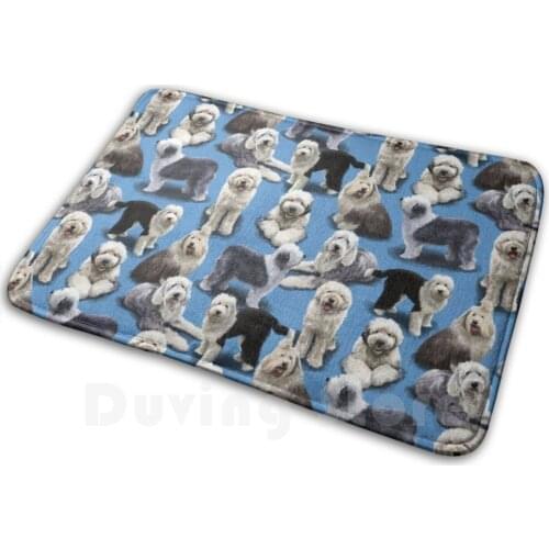 The Old English Sheepdog Soft Non-Slip Mat Rug Carpet Cushion Old English Sheepdog Sheep Dog Oes Collie Bearded Collies