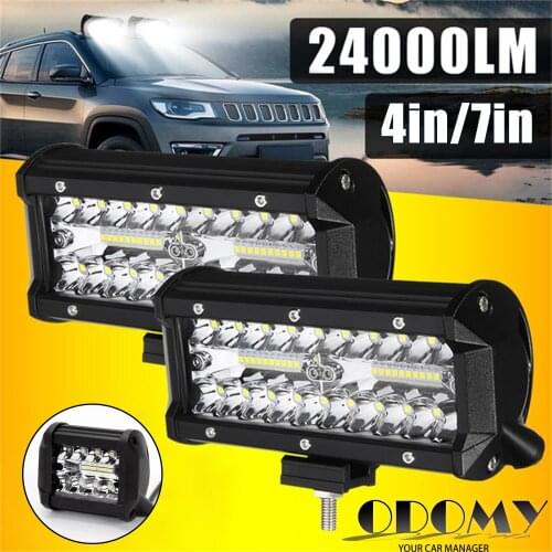 ODOMY Car LED Work Light Bar Spot Flood Beams Combo Offroad Truck Waterproof Driving Lamp Driving Work Lamp Offroad Roof Lights