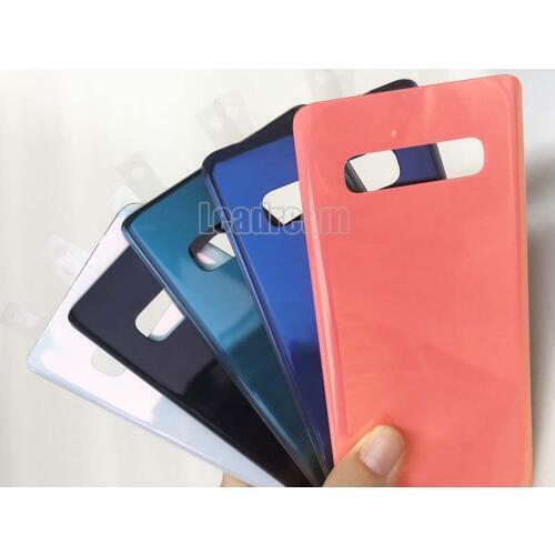50pcs Original Back Battery Door + Adhesive Sticker +IMEI Print for Samsung Galaxy S10 lite S10e S10 Plus Back Glass Cover