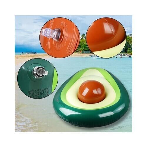 PVC inflatable avocado floating row, pear water bubble floating mat, adult swimming ring