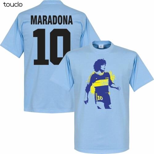 R.I.P 1960-2020 Rip Maradona No. 10 Mens Sky T-Shirt
