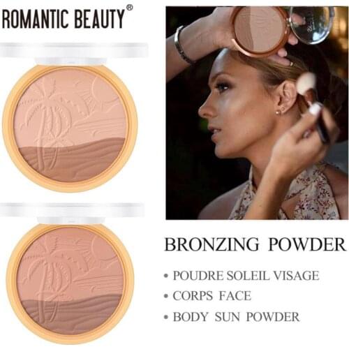 Romantic Beauty Multicolor Bronzer Repairing Powder European American Makeup Supply Long-lasting Non-tipping Powder Tray TSLM1