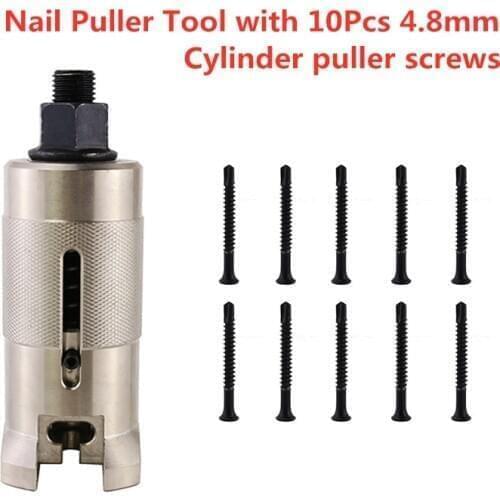 Nail Puller Tool Locksmith Tools Stainless Steel Nail Puller Repair Tool with 4.2mm 4.8mm and 5.5mm Lock Cylinder Puller Screws