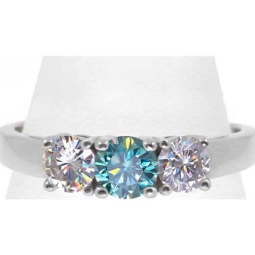 Factory prices DVVS Blue Green pink 1carat-12carat old european cut round shape synthetic Moissanites certificate for sale