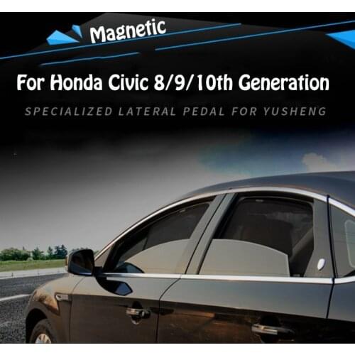 For Honda Civic 8th 9th 10th Car Window Sunshield Sunshade Gauze Mesh Protectiver 2008~2011 2012~2015 2016~2020 Accessories