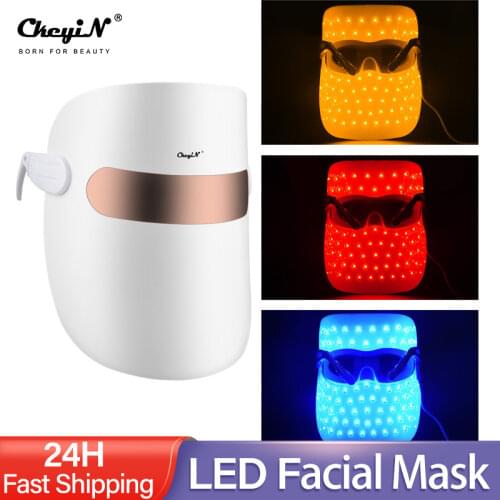 LED Photon Facial Mask Light Therapy Electric Face Massager Skin Rejuvenation Anti-Aging Acne Wrinkle Removal SPA Beauty Machine