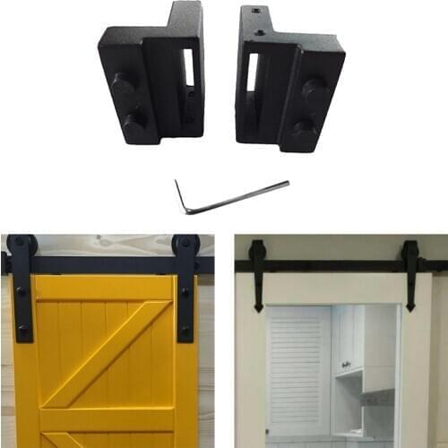 2pcs Zinc Alloy Door Stopper Replacement Part, Heavy Duty Door Stop Wedge for Sliding Barn Door Rail Track