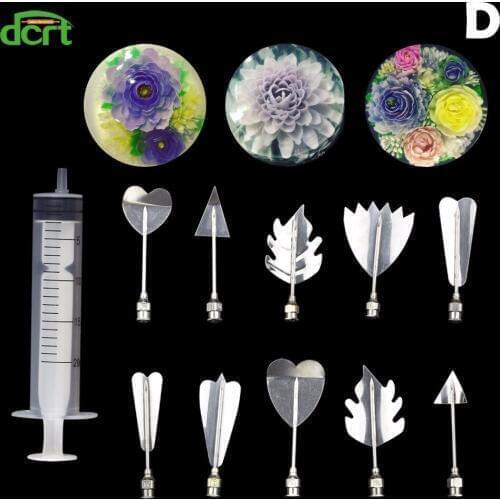 11 Pcs/Set Gelatin Art Tools for Cake Decorating Nozzles Accessories,3D Baking Tools for Cakes Jelly Pudding