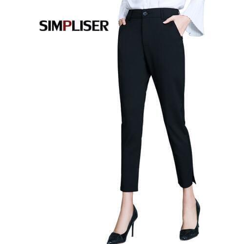 Women Formal Harem Pants Female Trousers Black Femme Pantalon Office Work Wear Female Trousers Plus Size 4XL 2019