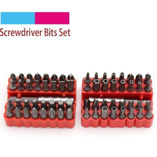 33pcs Security Tamper Proof Torx Hex Star Magnetic Holder Screwdriver Bits Torx Hex Star Tamper Proof Screwdrivers Bit Set