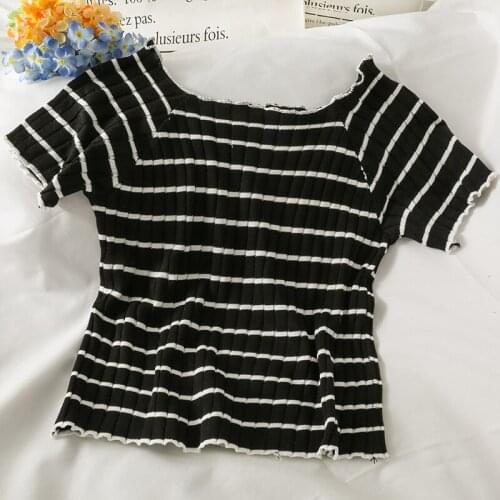 Женские полосатые футболки ABRINI China At AliExpress