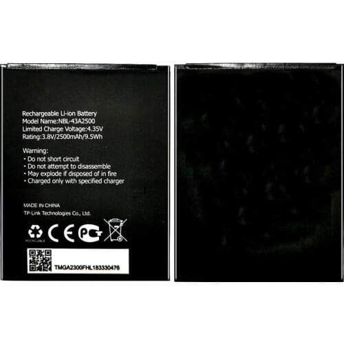 NBL-43A2500 Battery 2500mAh For TP-Link Neffos C7S TP7051A TP7051C Mobile Phone Bateria