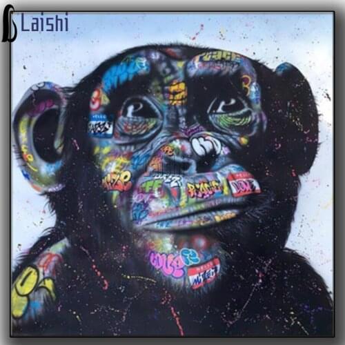 Diamond Painting Graffiti Gorilla Art Picture of Rhinestones animal Diamond Embroidery Beadwork 5D Diamond Mosaic Cross Stitch