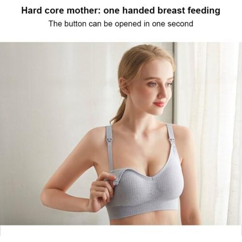 Nursing Bras Pregnant Womens Underwear Front Buckle Breastfeeding Bras Gather Together No Rims Plus Size Nursing Breast Bras