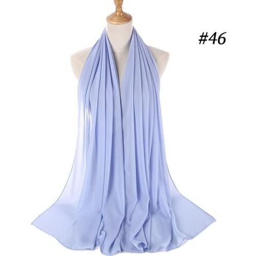 Good Stitching Stitch Plain High Quality Premium Heavy Chiffon Hijab Scarf Malaysian Womens Scarves Hijabs Long Shawl Shawls
