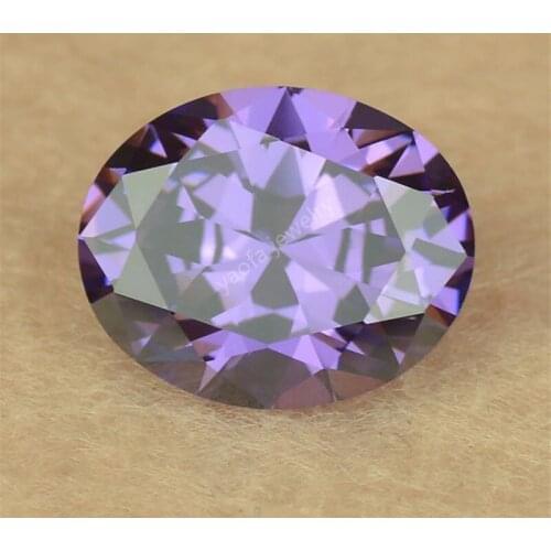 Hot Sale 2*3~13*18mm Purple Red violet CZ Gems Oval Shape Cut Lab Grown Amethystine Loose Cubic Zirconia Stone For Jewelry