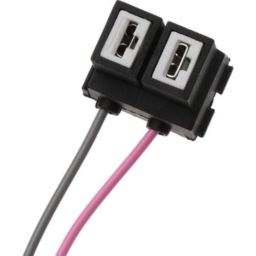 Ceramic H7 Car Halogen Bulb Socket Power Adapter Plug Connector Wiring Harness