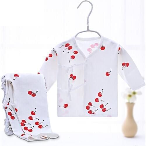 0-3M Newborn Bodysuit Baby Cotton Underwear Infant Sets Boy Girl Lace-up Jumpsuit Button
