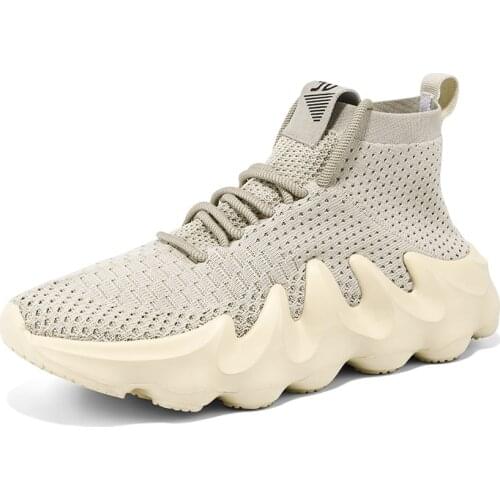 New Men Breathable Sock Sneakers Super Light Summer Running Shoes Non-Slip Striped Sole Outdoor Jogging Couple Zapatillas 2021