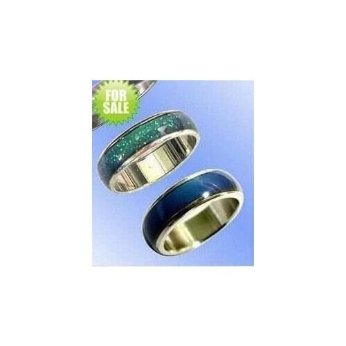 Best quality! mood ring will change colors stainless steel 100pcs fashion rings finger ring 260g 6mm
