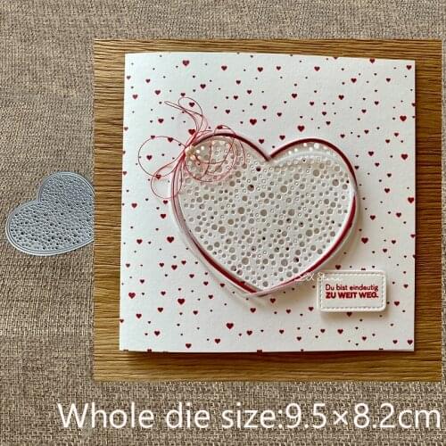 XLDesign Craft Metal Cutting Dies stencil mold hole heart frame decoration scrapbook Album Paper Card Craft Embossing die cuts