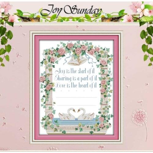 Never To Be Parted Counted Cross Stitch 11CT 14CT Cross Stitch Set Wholesale DIY flower Cross-stitch Kit Embroidery Needlework
