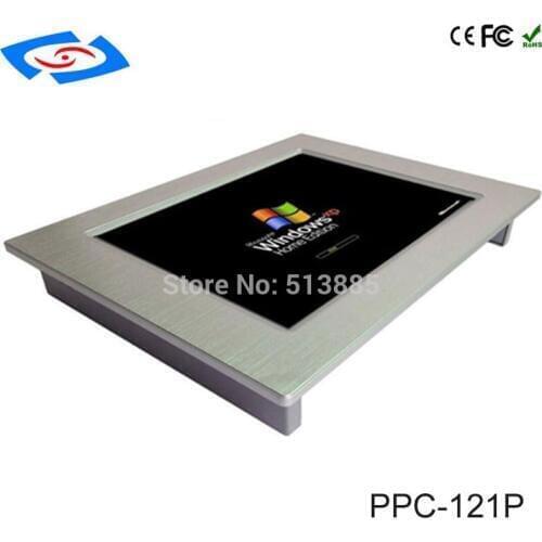 Newest Cheap 12.1" Embedded Fanless Industrial Panel PC With High Temperature Oxidation Aluminium Case Corrosion Resistance PC