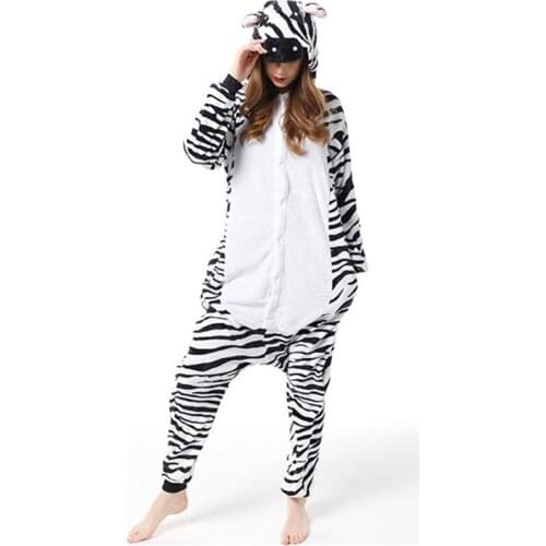 Boys Girls Zebra Skeleton Animal Pajamas Cartoon Flannel Onesies Kids Anime Pijama Winter Children Pyjamas Sleepwear Homewear
