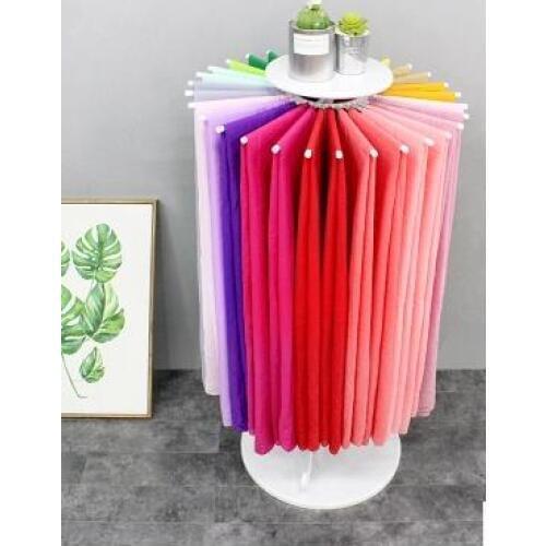 Scarf shelf. Floor display rack. Display shelves of silk scarves. Multi-functional circular rotating frame.063