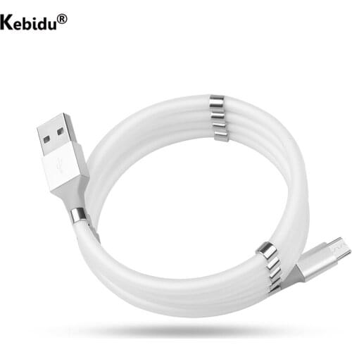 Durable Type C/Micro USB Storage Data Cable Sturdy Magnet Adsorption USB Cable for Android Smart Phone Fast Charging Cable