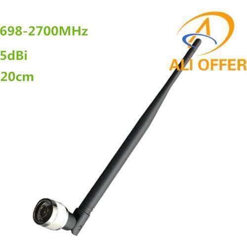 5dBi 4G Rubber Antenna 698-2700MHz Full Band Whip Antenna for 700/800/900/1800/1900/2100/2600/2700MHz GSM 3G 4G LTE Cell Booster